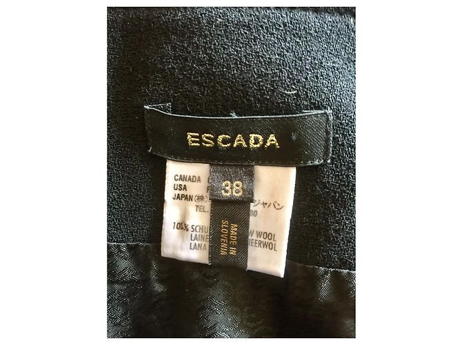Falda Escada negra de lana con volante Negro - vista 3
