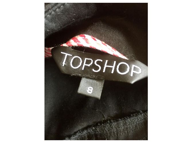 Topshop Falda plisada asimétrica Negro - vista 3