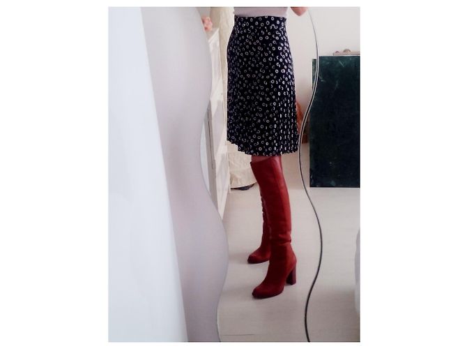Sam Edelman Leather Thigh High Boots in Rusty Red. never worn. - view 8