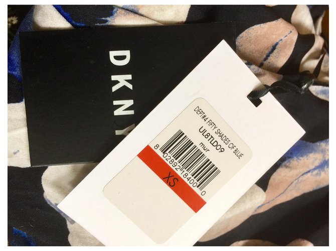 Dkny Túnica drapeada sin mangas Negro Multicolor - vista 4