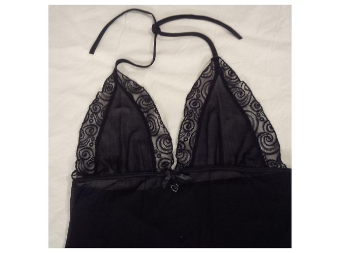 Autre Marque Camisola de encaje refinado. Semi-pura. Nunca usado. Negro - vista 5