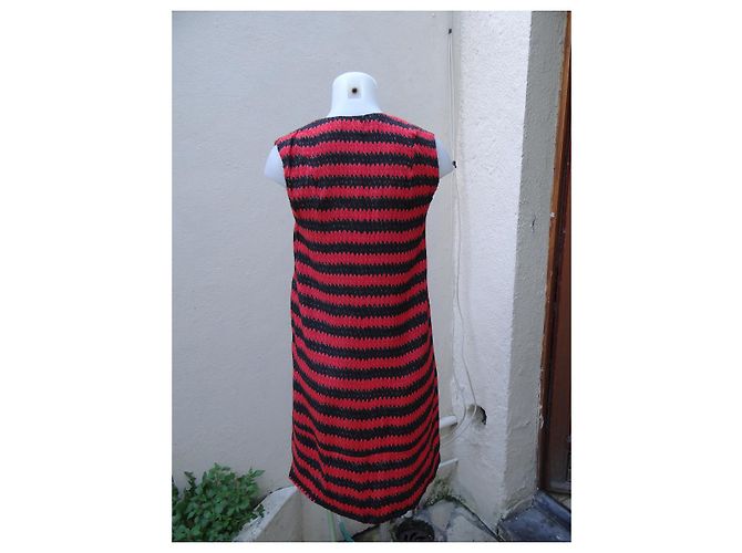 Abito Marni in seta e viscosa nero rosso - vista 4