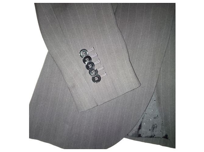 Zara Chaqueta bellamente confeccionada en gris antracita suave con rayas finas. - vista 10