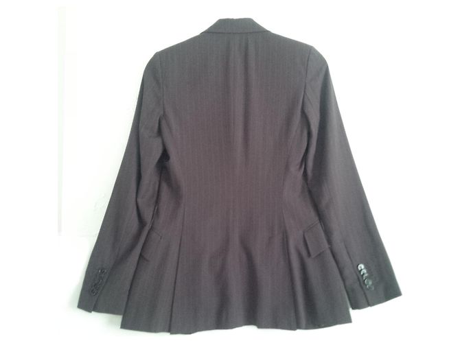 Zara Chaqueta bellamente confeccionada en gris antracita suave con rayas finas. - vista 4