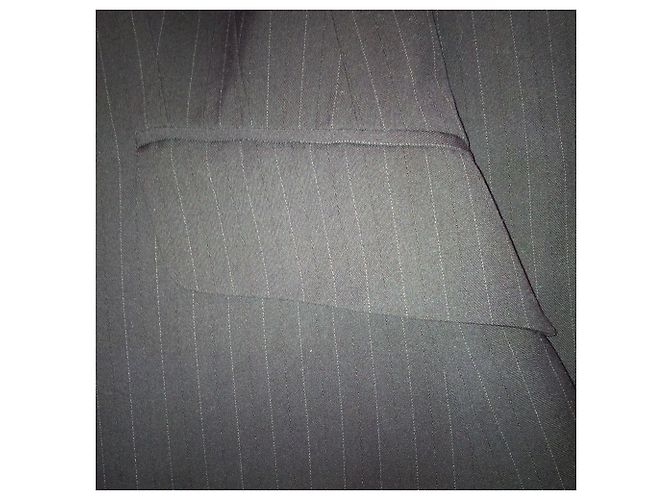 Zara Chaqueta bellamente confeccionada en gris antracita suave con rayas finas. - vista 8