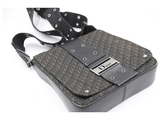 Borsa a tracolla Dior in pelle e tela - vista 5