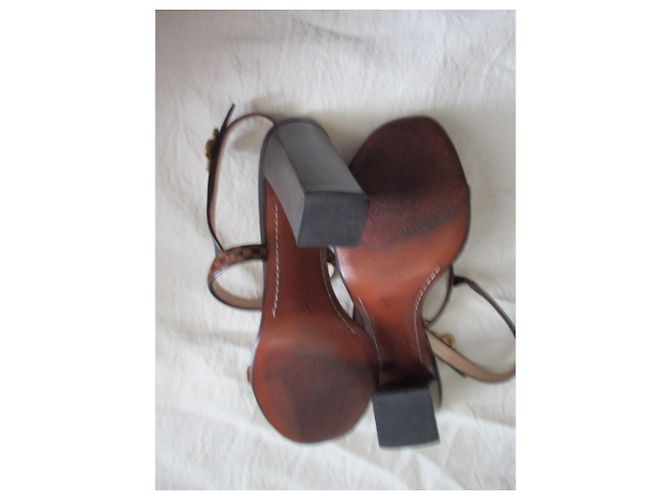 Louis Vuitton Sandali a scacchi puledro, 37,5 IT. Multicolore - vista 6