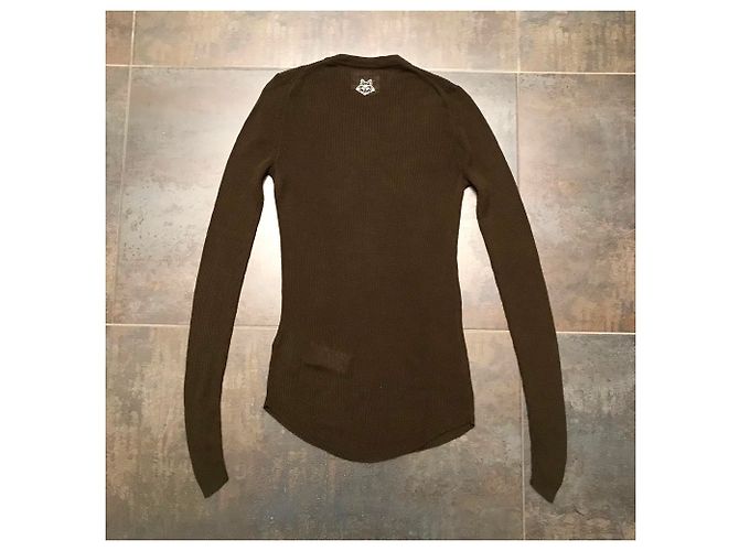 Zadig & Voltaire Deluxe Pullover khaki Wolle und Seide - Ansicht 2