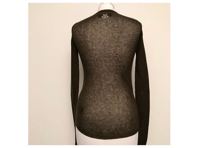 Zadig & Voltaire Deluxe Pullover khaki Wolle und Seide - Ansicht 5