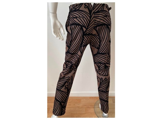 Louis Vuitton Pantaloni Marrone - vista 2