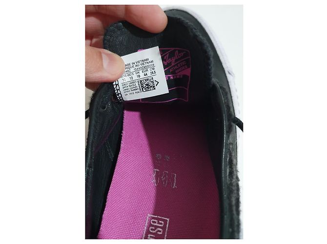 Converse Leder Turnschuhe Schwarz Grau Größe 44 - Ansicht 5