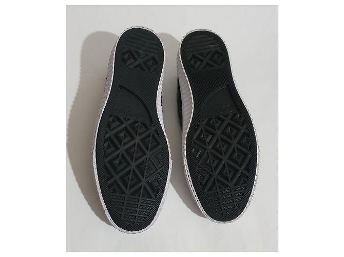 Converse Leder Turnschuhe Schwarz Grau Größe 44 - Ansicht 6