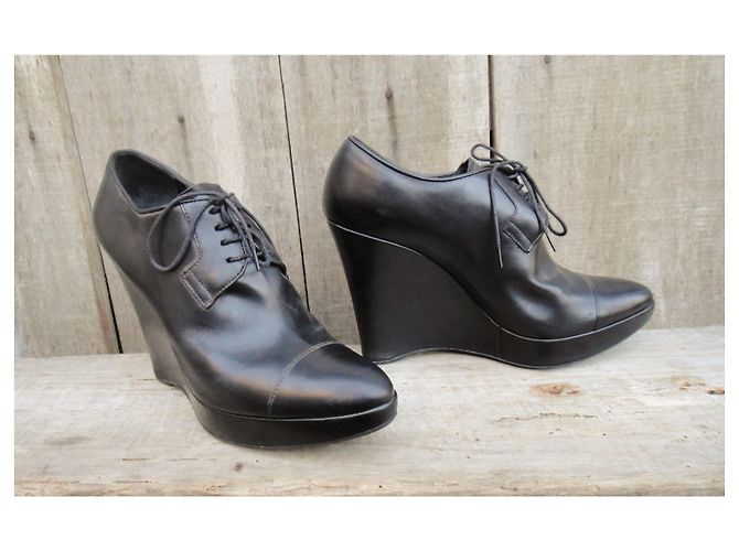 botines bajos con cuña Jil Sander p 40 Negro - vista 3