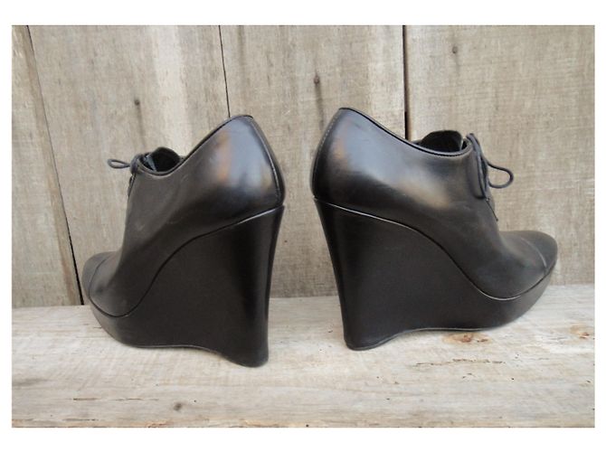 botines bajos con cuña Jil Sander p 40 Negro - vista 5