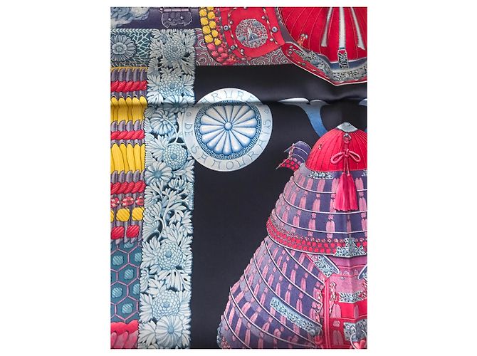 Pañuelo Samurai Hermès 90 cm Azul marino - vista 5