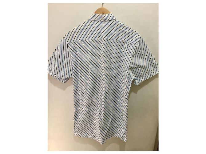 Pringle Of Scotland Misura della camicia a maniche corte Pringle 16/41 Bianco Blu - vista 2