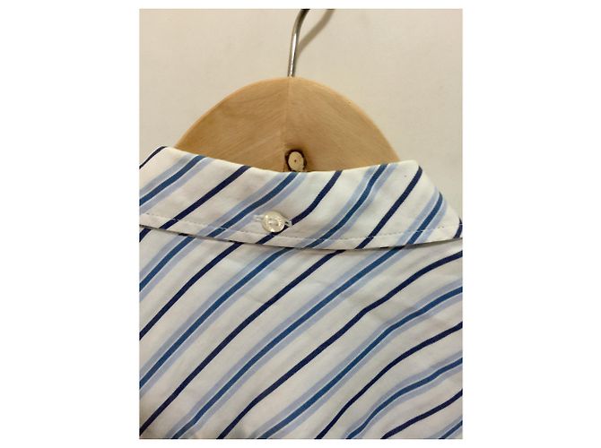 Pringle Of Scotland Misura della camicia a maniche corte Pringle 16/41 Bianco Blu - vista 3