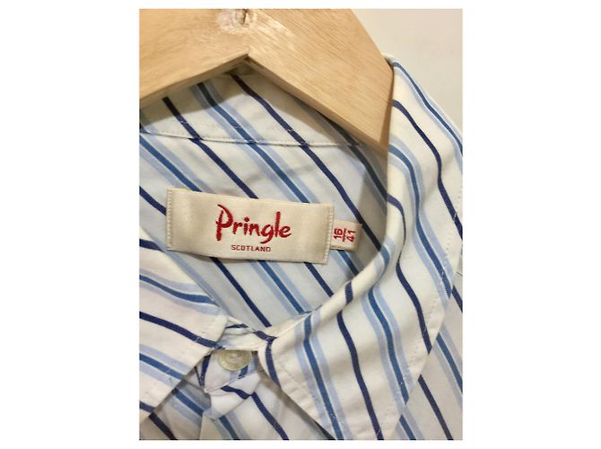 Pringle Of Scotland Misura della camicia a maniche corte Pringle 16/41 Bianco Blu - vista 4