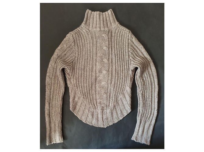 Gestuz Kurzstrickjacke Grau Wolle Mischung - Ansicht 3