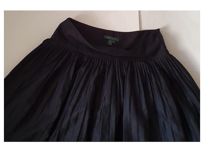Falda plisada Ralph Lauren blanca y negra de algodón Negro Blanco - vista 3
