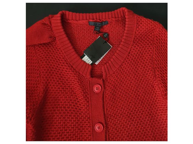 Autre Marque Rote Strickjacke DP Jeans by Didier Parakian Wolle Viskose - Ansicht 2