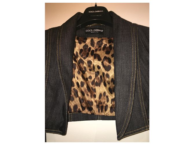 Chaqueta Dolce & Gabbana Azul Marino de Algodón Azul oscuro - vista 2