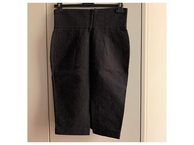 Antonio Marras Falda de algodón negro - vista 5