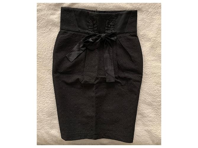 Antonio Marras Falda de algodón negro - vista 7