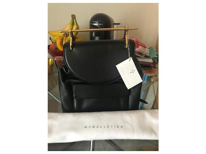 M2malletier Leather Backpack Black - view 2