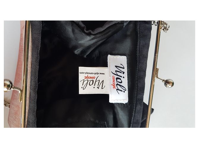 Autre Marque VIJOLI Borsa a tracolla in velluto nero con foto artistica Multicolore - vista 4