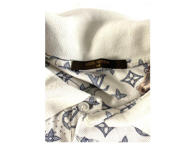 Louis Vuitton Polo Bianco sporco - vista 2