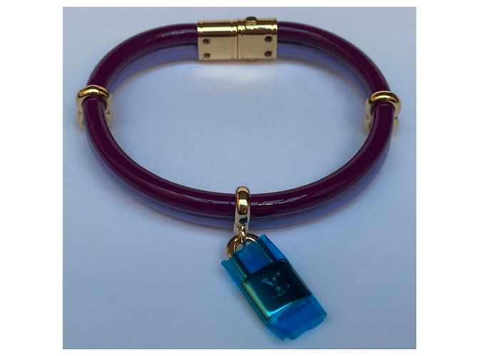 Louis Vuitton Tienilo due volte braccialetto bordeaux e viola. Bordò Porpora - vista 2