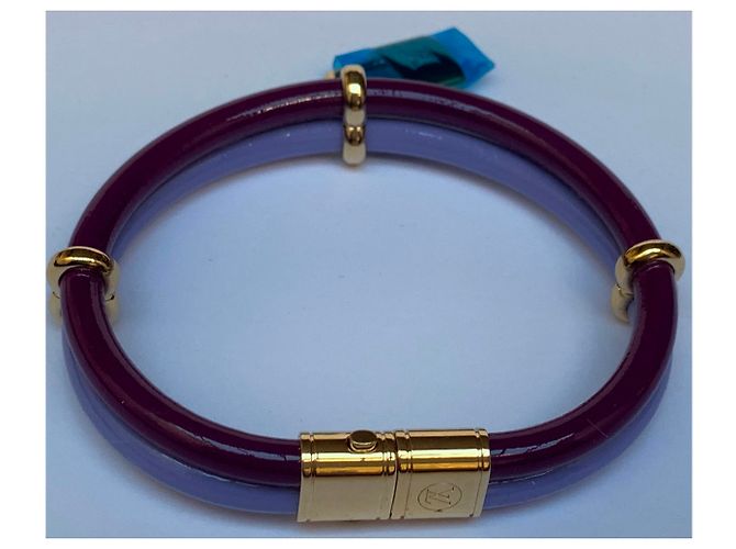 Louis Vuitton Tienilo due volte braccialetto bordeaux e viola. Bordò Porpora - vista 3