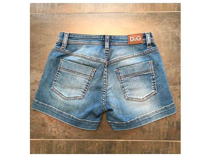 Pantaloncini in denim blu D&G - vista 2