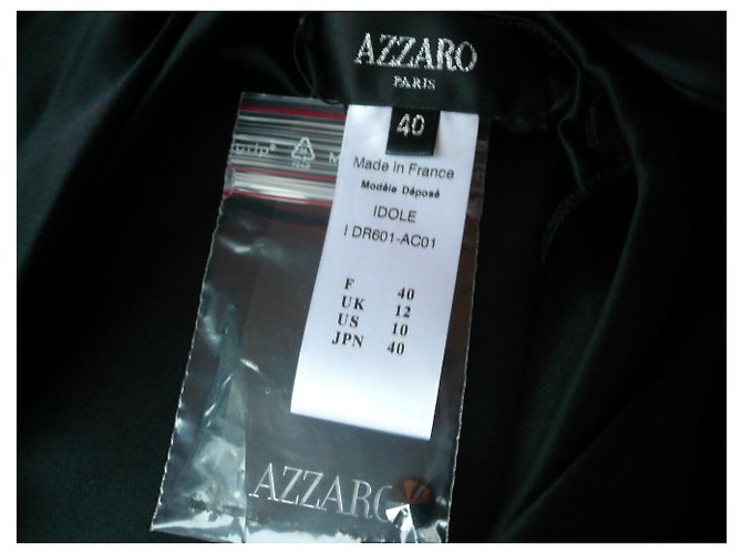 AZZARO - VESTIDO DE COCTEL NEGRO MINT CONDITION T40 - vista 7