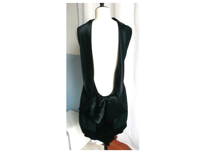 AZZARO - VESTIDO DE COCTEL NEGRO MINT CONDITION T40 - vista 9