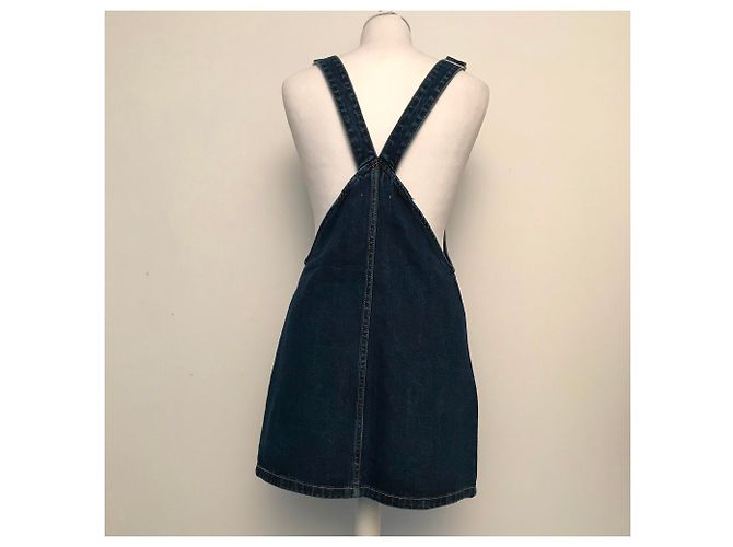 Vestido Mono Zara Azul de Algodón - vista 4