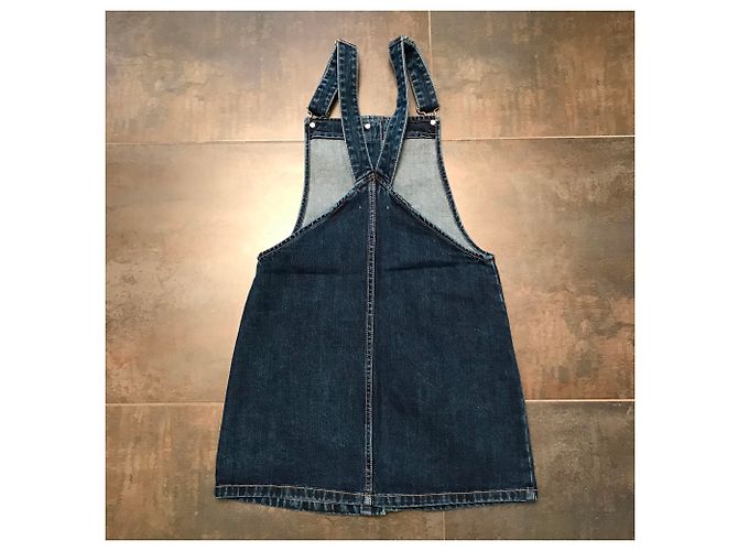 Vestido Mono Zara Azul de Algodón - vista 5