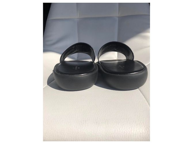 Mule Louis Vuitton Checkpoint Nere in Gomma 36 Nero - vista 4