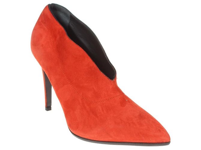 Aeyde Orange Suede Heels - view 2