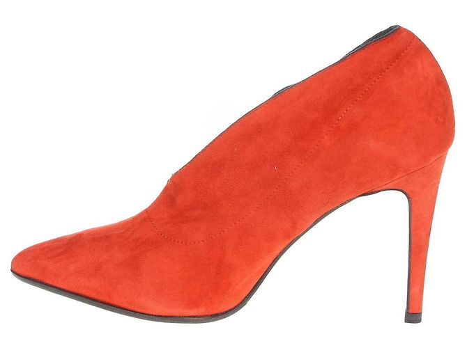 Aeyde Orange Suede Heels - view 3