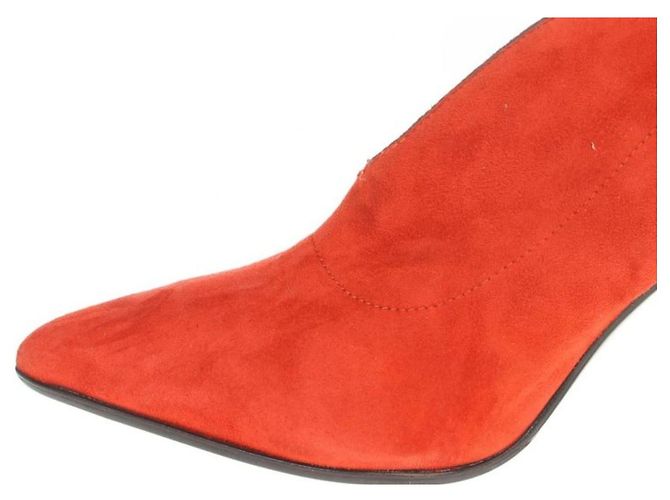 Aeyde Orange Suede Heels - view 4