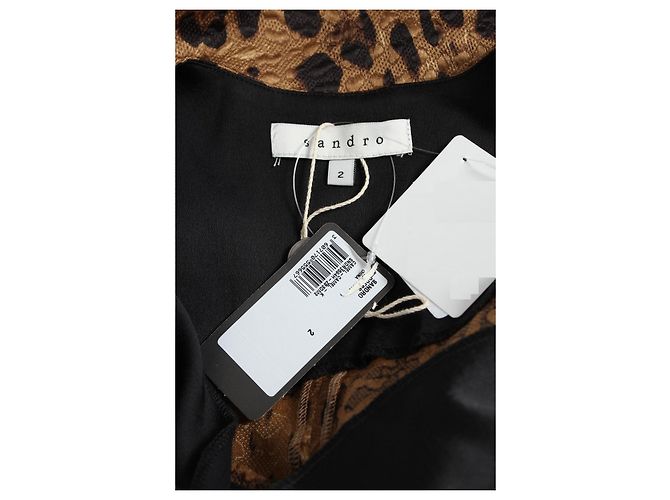 Vestido Sandro Estampado Leopardo de Seda y Lana Multicolor Estampado de leopardo - vista 3