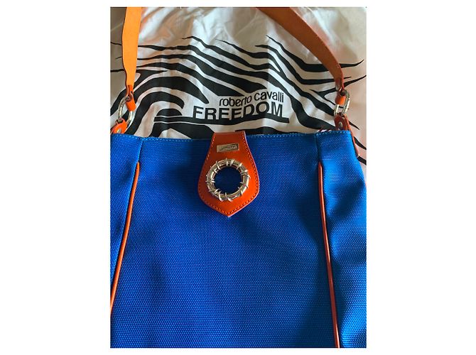 Borsa Roberto Cavalli Freedom Blu - vista 3