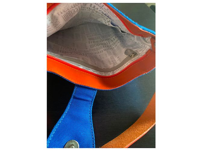 Borsa Roberto Cavalli Freedom Blu - vista 6