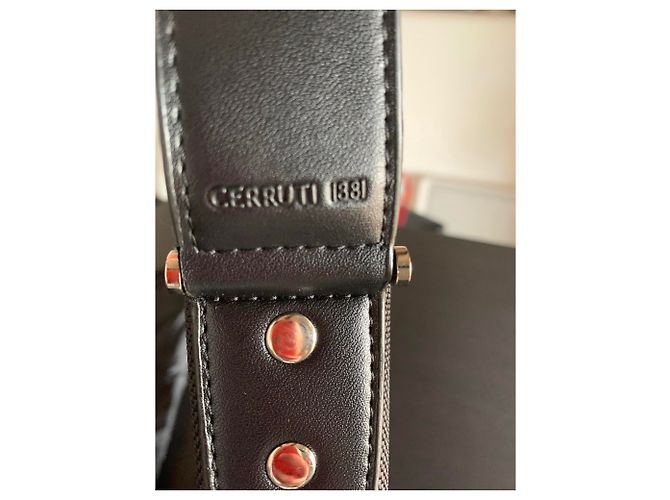 Borsa a tracolla Cerruti 1881 nera in tessuto Nero - vista 3