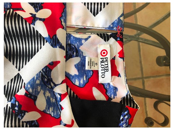 Peter Pilotto X Target Kleider Schwarz Weiß Rot Hellblau - Ansicht 7