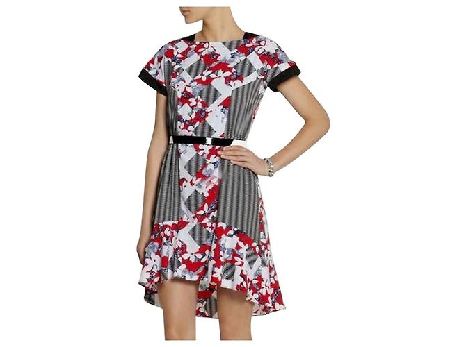 Peter Pilotto X Target Kleider Schwarz Weiß Rot Hellblau - Ansicht 8