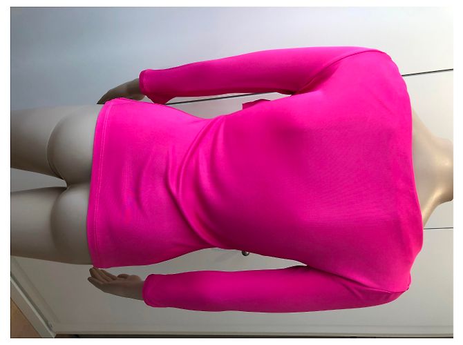 Top de viscosa rosa Versace - vista 4
