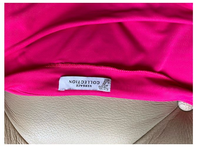 Top de viscosa rosa Versace - vista 5